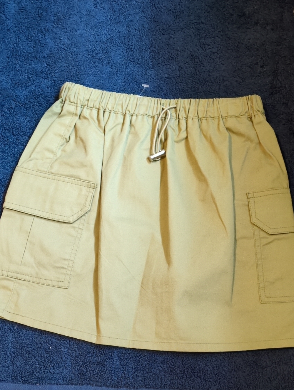 Full Tilt Cargo Pocket Drawstring Soft  Skirt - Green M